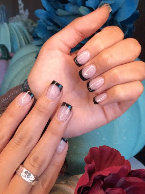 Black French Tip Nails