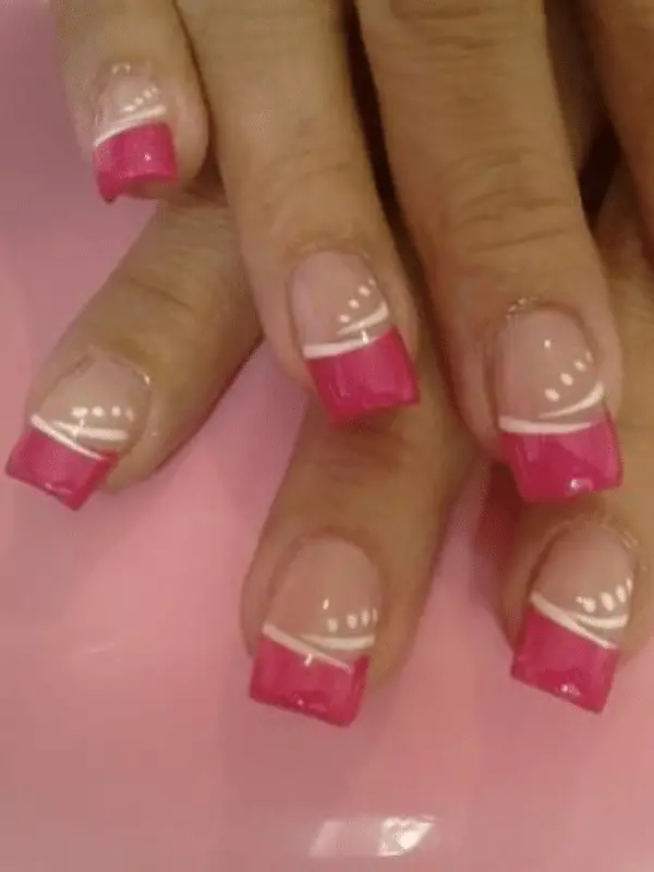 Pink French Tip Nails