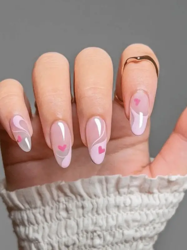 Pink French Tip Nails