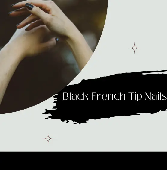 Stunning And Graceful Black French Tip Nails