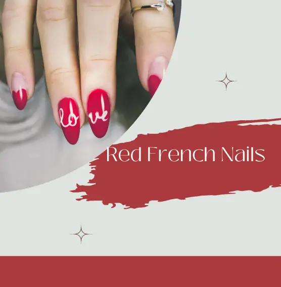 Red French Tip Nails